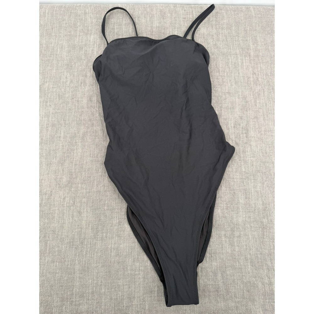SKIMS Recycled Swim Cami One Piece Swimsuit Onyx Black Size S Small NWT